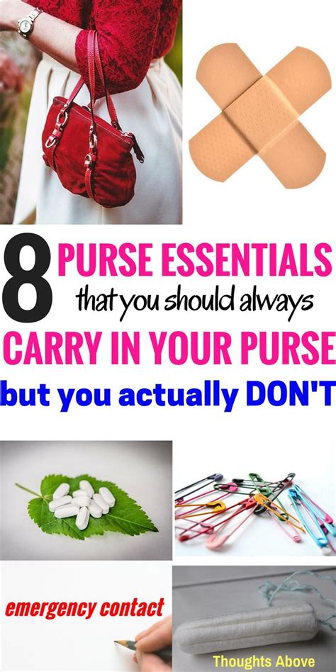 8 Must Have Items In Your Purse And Handbag Purse Essentials Purse