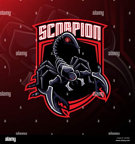 Scorpion Esport Mascot Logo Design Stock Vector Image Art Alamy