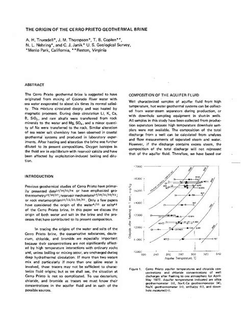 PDF THE ORIGIN OF THE CERRO PRIETO GEOTHERMAL BRINE THE ORIGIN OF