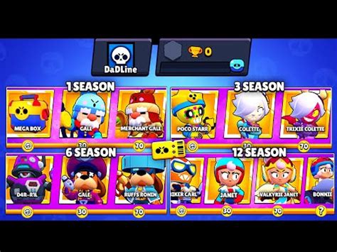 All Seasons To Brawl Pass Rewards On Trophy Account Brawl