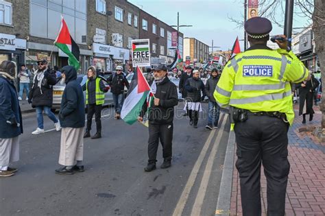 Pro Palestine Rally for Full Ceasefire Now March Editorial Stock Image ...