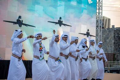 Saudi Arabian Gulf Ardah Band Commemorating The Saudi National Day