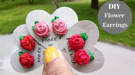 How To Make Flower Earrings Diy Easy Flower Earrings Tutorial By