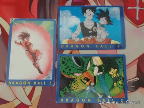 LOT CARTE DRAGON Ball Z Serie Part 1 ESP Card DBZ Panini Bleu Prism