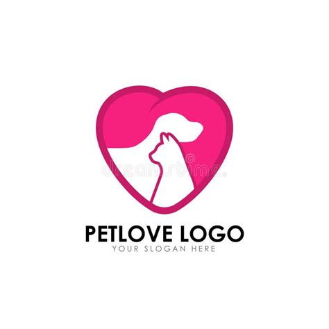 Plantilla Del Diseño Del Logotipo Del Amor Del Animal Doméstico Icono