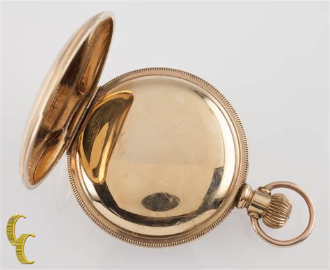 Hampden Dueber 14K Yellow Gold Filled Antique Open Face Pocket Watch 17