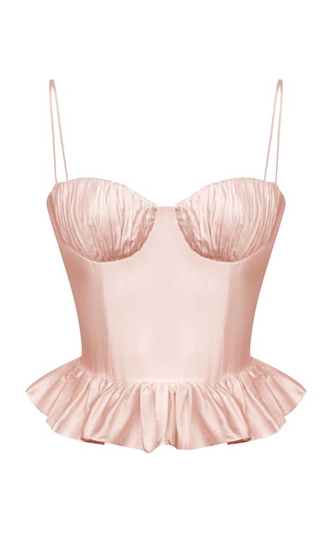 Silk Peplum Bustier Top By Rozie Corsets Moda Operandi In 2021