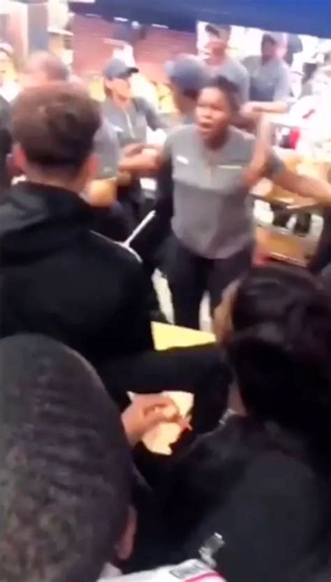 Mcdonalds Customer And Employee Brawl Over Counter In Packed