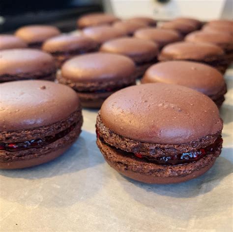 Inspired By U Poememacarons I Made Dark Chocolate Macarons With