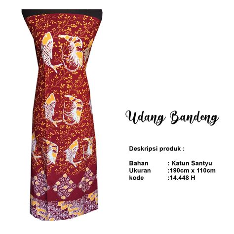 Jual Kain Batik Tulis Khas Sidoarjo Motif Udang Bandeng Indonesia