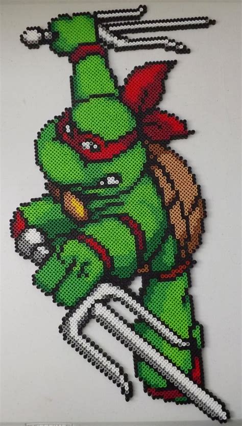 TMNT Raphael Perler Beads by kamikazekeeg on deviantART - Pattern: http ...