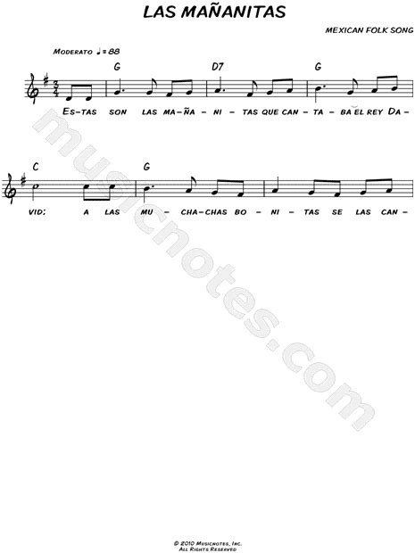 Las Mananitas Guitar Chords