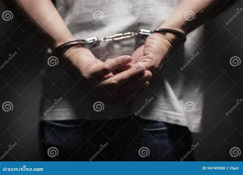 Criminal In Handcuffs Stock Photo Image Of Court Gangster 94749908