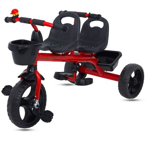 Baybee Twin Seat Kids Tricycle Convertible Baby Tricycle Kids Trike