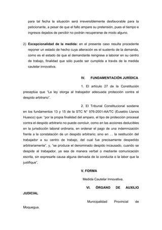 MEDIDA CAUTELAR DE AMPARO PDF