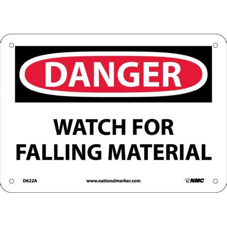 AccuformNMC MEQM OSHA Danger Safety Sign Watch For Falling Material