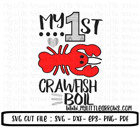 My First Crawfish Boil Svg Crawfish Svg Crawfish Boil Clip Art Iron On