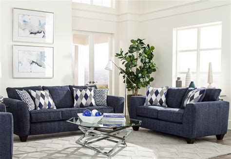 Endurance Denim Sofa And Loveseat Set