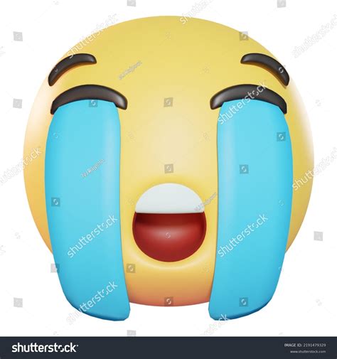 3d Emoji Loudly Crying Face Icon Stock Illustration 2191479329 ...