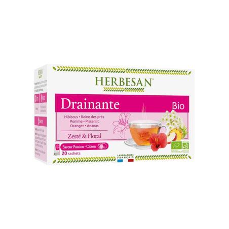 INFUSION DRAINANTE BIO X 20 SACHETS HERBESAN