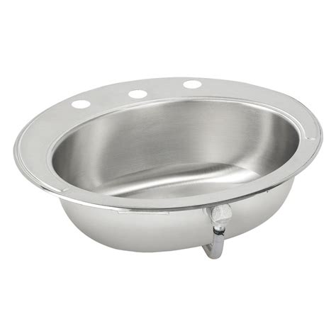 Shop Elkay Asana Lustrous Highlighted Satin Stainless Steel Drop-In Oval Bathroom Sink with ...