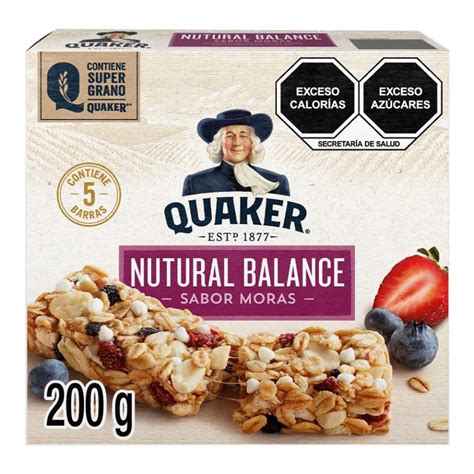 Barras De Avena Quaker Nutural Balance Sabor Moras Pzas De G C U