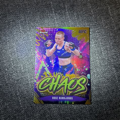 2024 Topps Finest UFC Thug Rose Namajunas Gold Refractor CHAOS 5 50