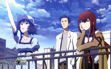 Makise Kurisu Okabe Rintarou 1080p Anime Boys Steinsgate Shiina Mayuri Anime Girls Anime