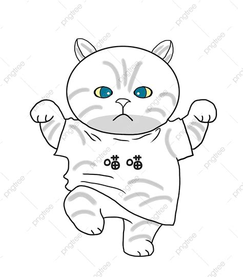 Meow Meow Kitty Hand Drawn Illustration, Meow Illustration, Kitten ...