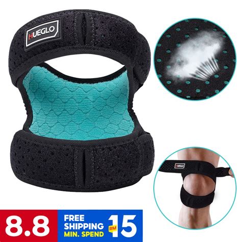 HUEGLO Knee Guard Support Patella Strap For Athletics Sports Gym Hiking