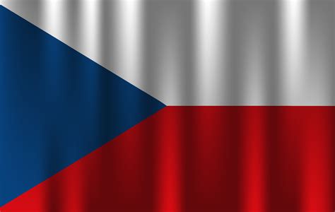 flag of czech republic country nation symbol 3d textile satin effect background wallpaper vector ...