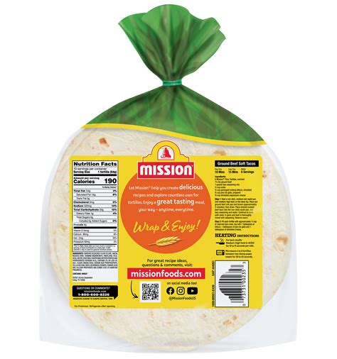 Soft Taco Homestyle Flour Tortillas Mission Foods