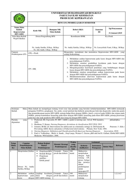 Rps Keperawatan Hiv Aids Pdf