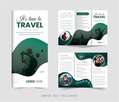 Premium Vector Travel Trifold Brochure Design Template