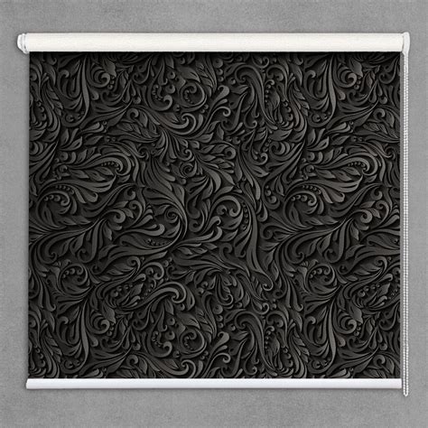 Artisan Black Patterned Roller Blinds - Magic Decor