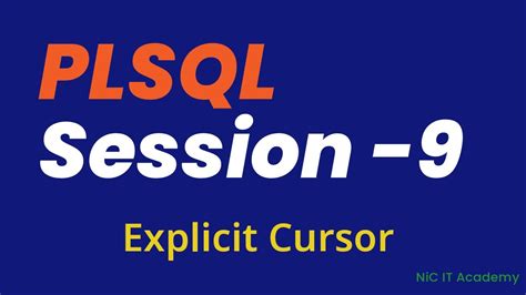 Oracle Pl Sql Day 9 Oracle Pl Sql Tutorial Pl Sql Interview Questions And Answers Youtube