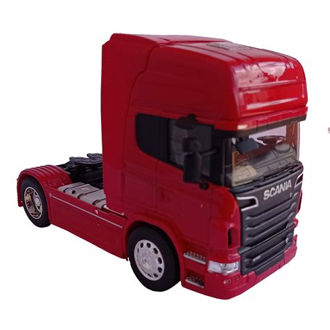 Miniatura Carreta Scania V8 R730 Welly Escala 1 32 Vermelho Shopee