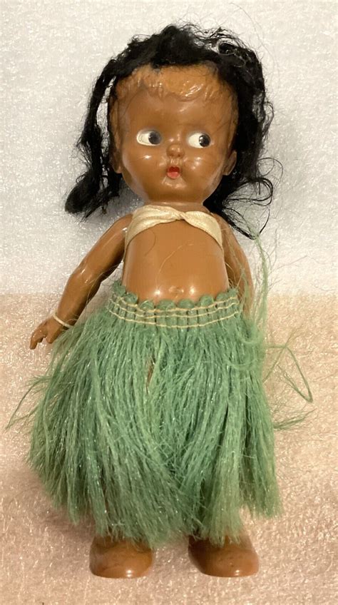 Vintage 6 Hawaiian Hula Girl Doll Jointed In Shoulders Only Knickerbocker Ebay