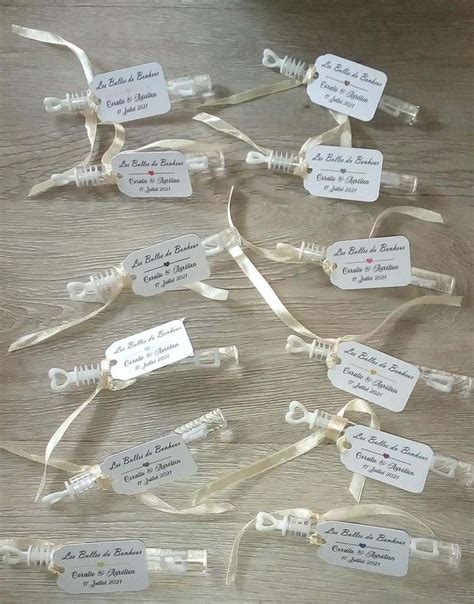 Tubes Bulles De Savon Pour Mariage Avec Tiquettes Personnalis E