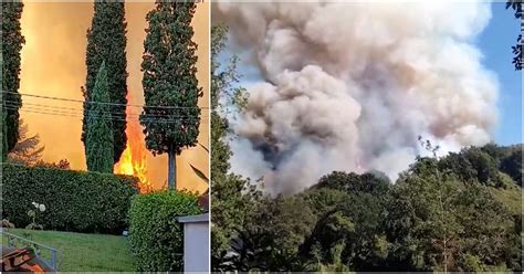 Incendio A Camaiore Lucca Bruciano Le Colline Della Versilia Il Fuoco