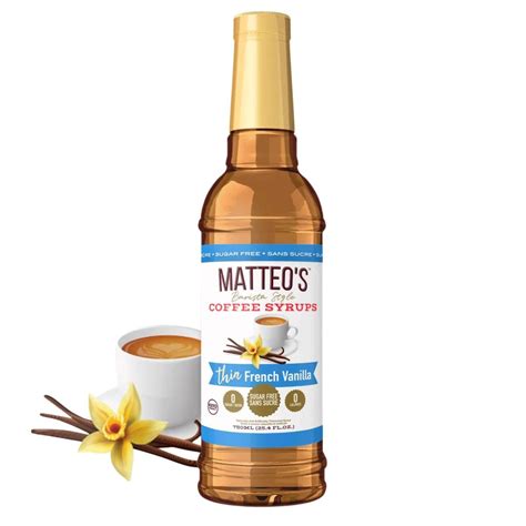 Matteos Sugar Free Coffee Syrup French Vanilla At Natura Market