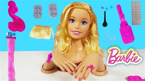 Barbie Saç Bakım makyaj oje desenleri oyuncak seti Evcilik TV Barbie