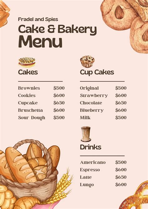 Free And Customizable Delectable Bakery Menu Templates Canva Atelier