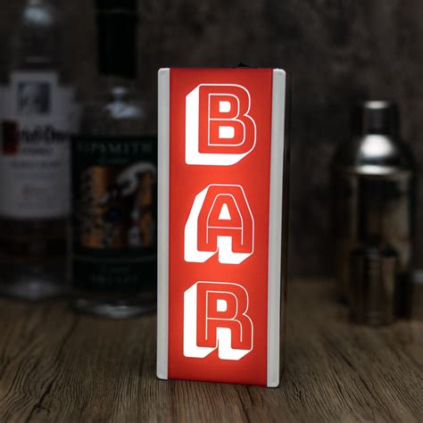 Light Up Bar Sign Illuminated Bar Sign Light Box Man Cave Décor Light Led Light For Home Bar