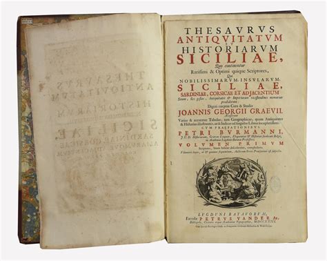 Thesaurus Antiquitatum Et Historiarum Siciliae Joannes Georgii Graevii