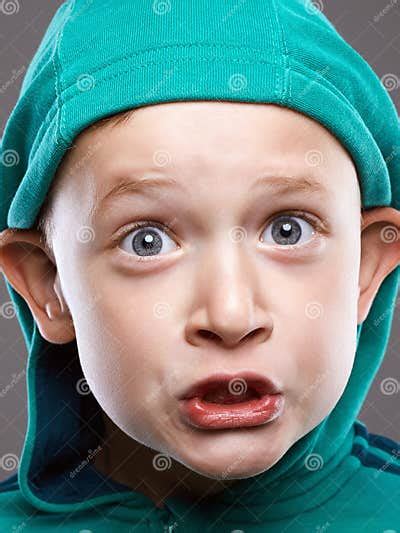 Funny Kid Funny Grimace Emotion Child Stock Image Image Of Cool