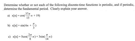 Solved Determine Whether Or Not Each Of The Following Chegg