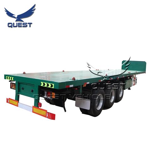 Quest China Tri Axles Ft Container Carrier Cargo Delivery