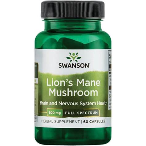 Swanson Full Spectrum Lion S Mane Mushroom Mg Capsules Memory