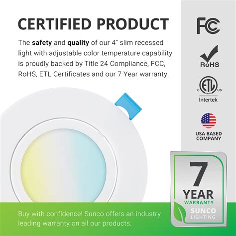 LED Recessed Lighting Kit, 4-Inch, Slim Gimbal, Selectable CCT | LED